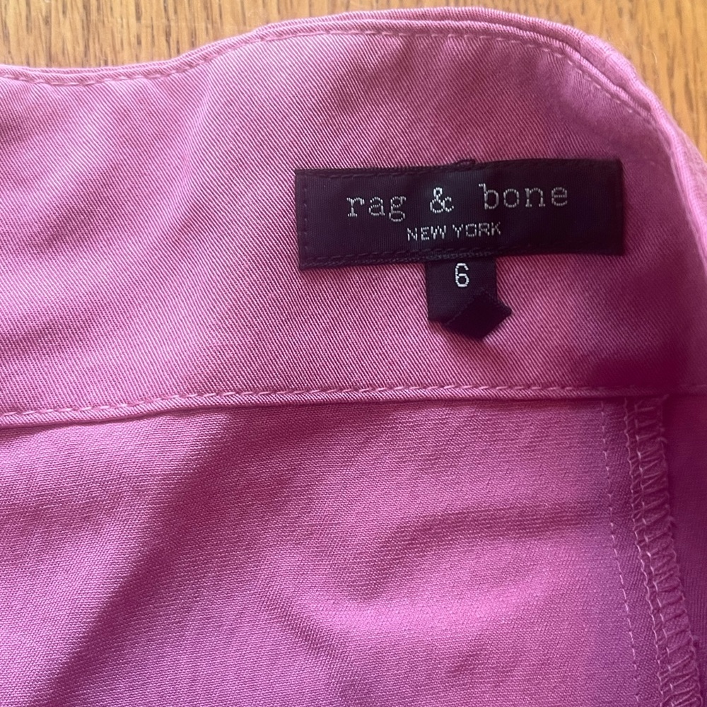 Rag & Bone Blush Pink High Tie Waist Trail Shorts Size 6 Sash - Picture 11 of 11